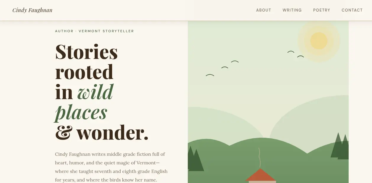 Website for local young adult author